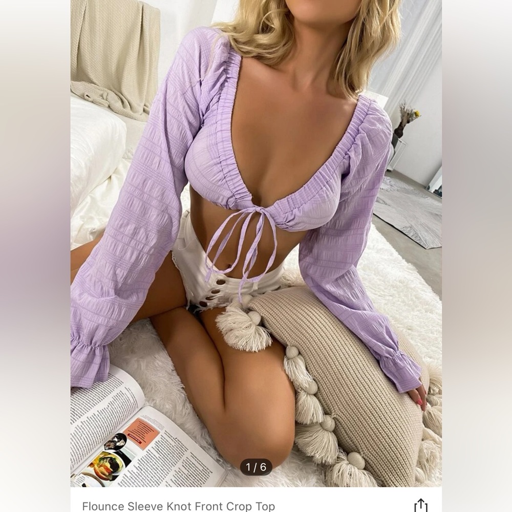 SHEIN lilac crop top